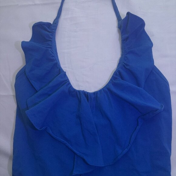 Lilly Pulitzer Blue Halter Shorely Quinn Dress XS Pockets Blue White Coverup - Picture 5 of 12